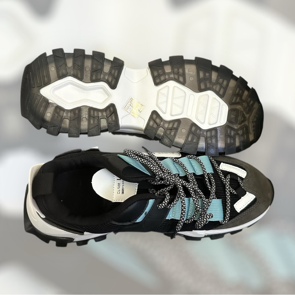 Stylish Black and Blue Sneakers